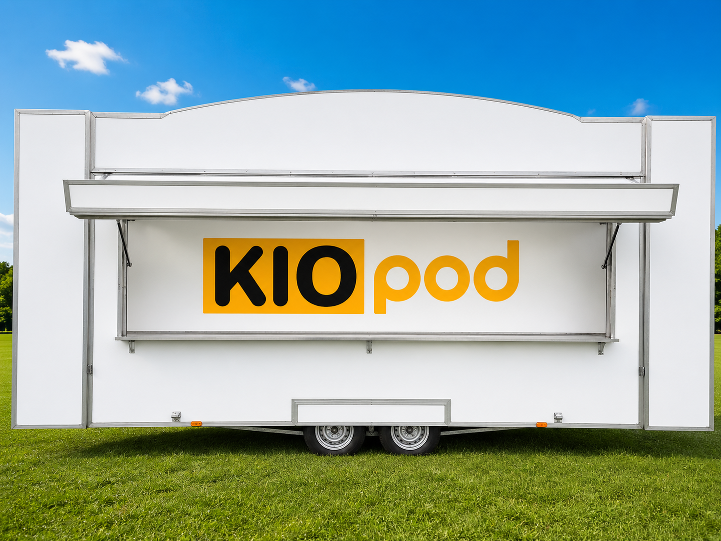 Basic Fit mobile catering trailer for sale in the UK by Kio Pod