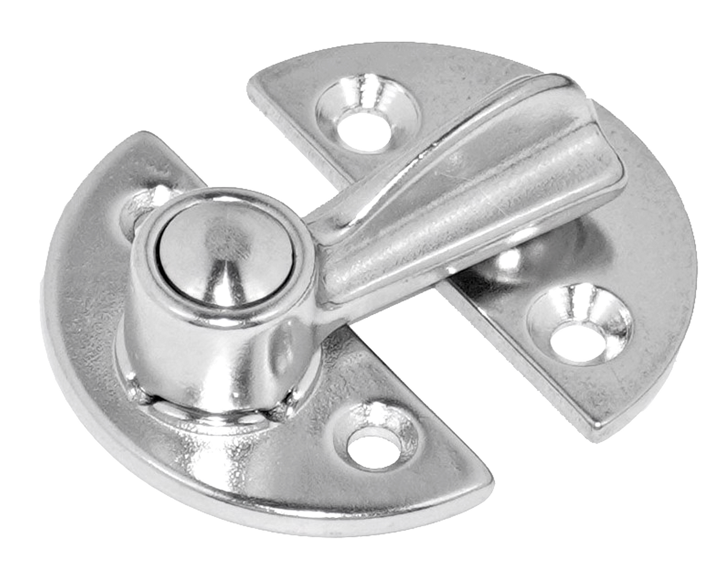 Metal latch on a white background