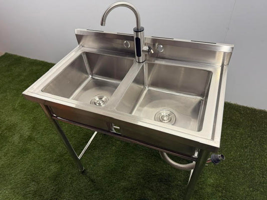 Portable Hot Water Sink - Deep Basin Double