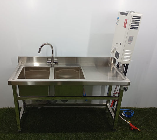 Portable LPG hot water sink