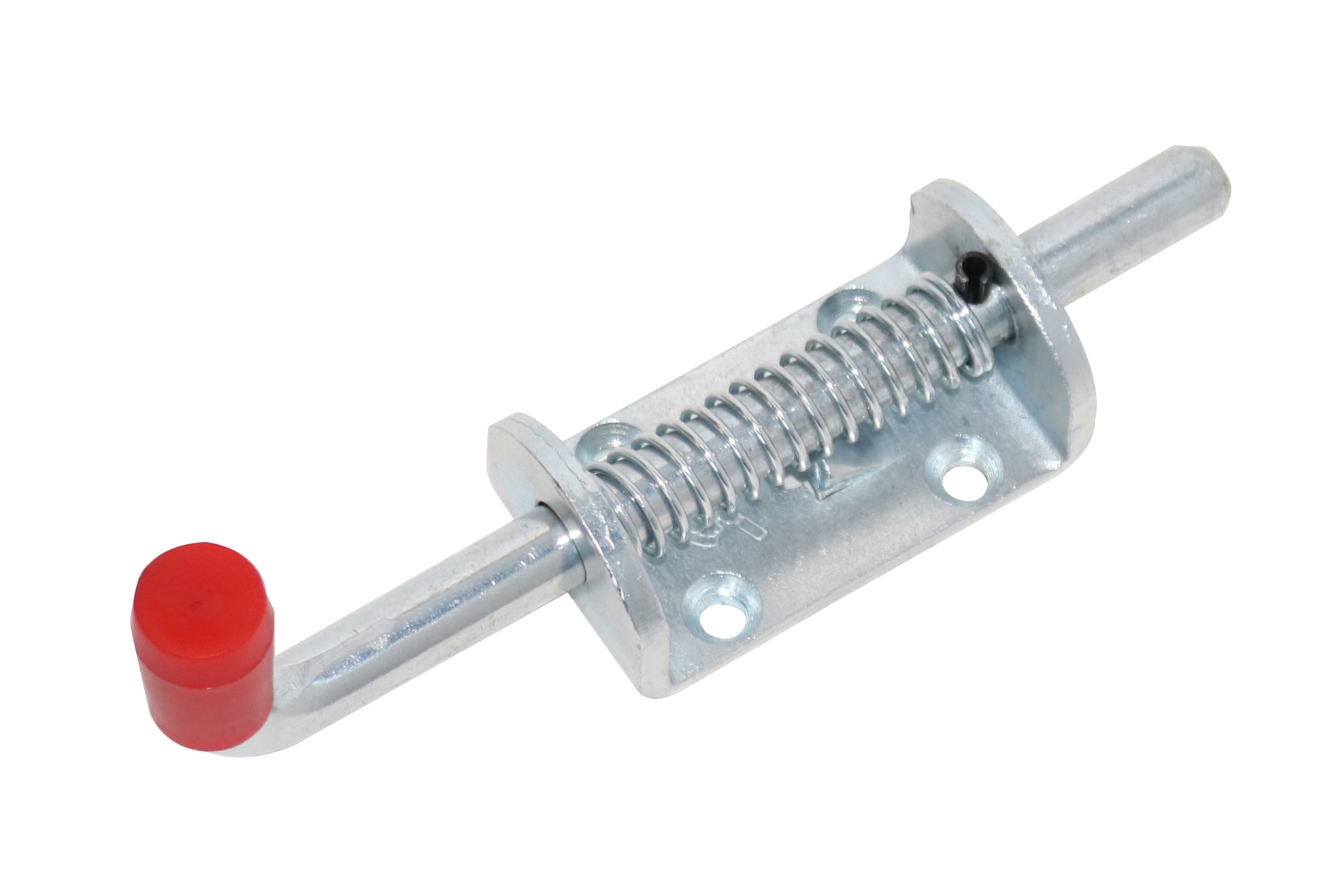 spring loaded shoot bolt on white background