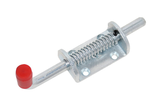spring loaded shoot bolt on white background