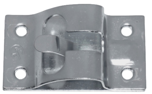 Metal latch on a white background