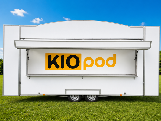 Basic Fit mobile catering trailer for sale in the UK by Kio Pod