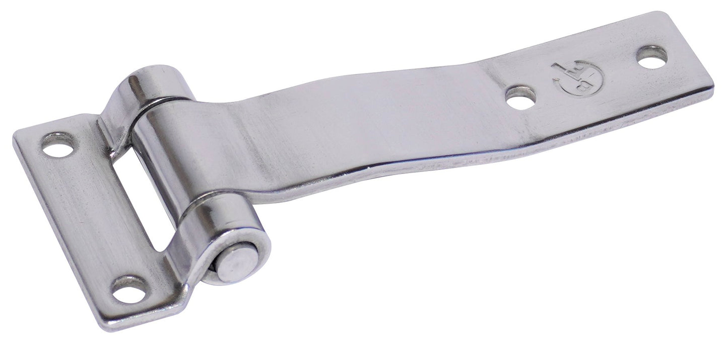 Metallic hinge on a white background