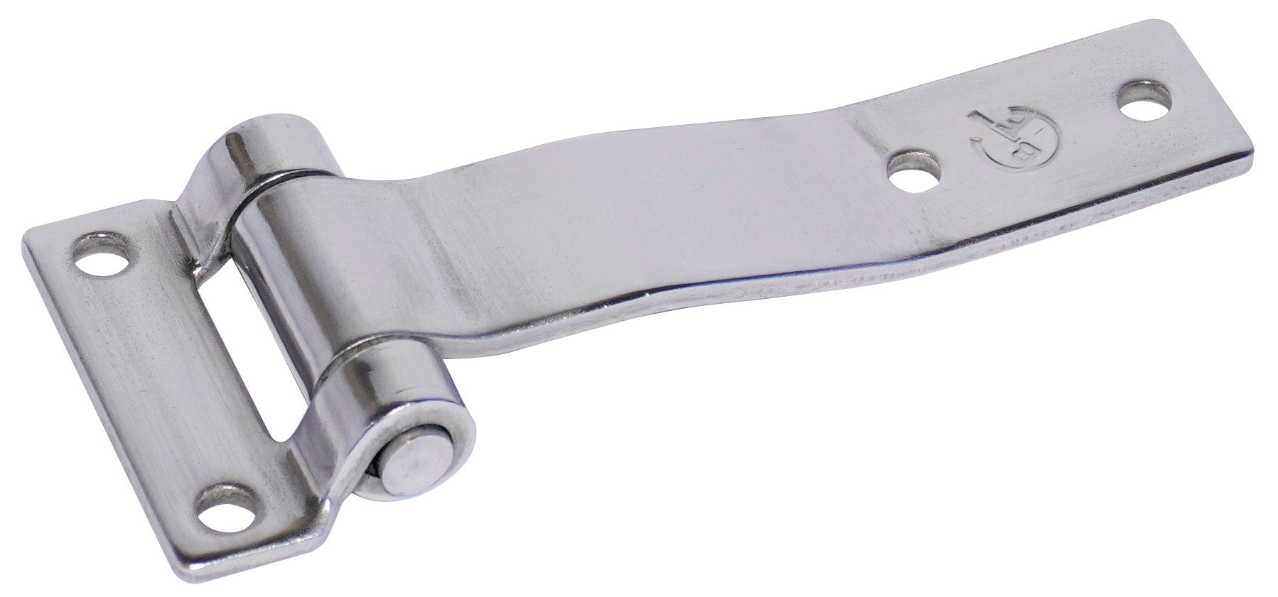 Metallic hinge on a white background