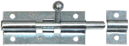Metal door shoot bolt on a white background