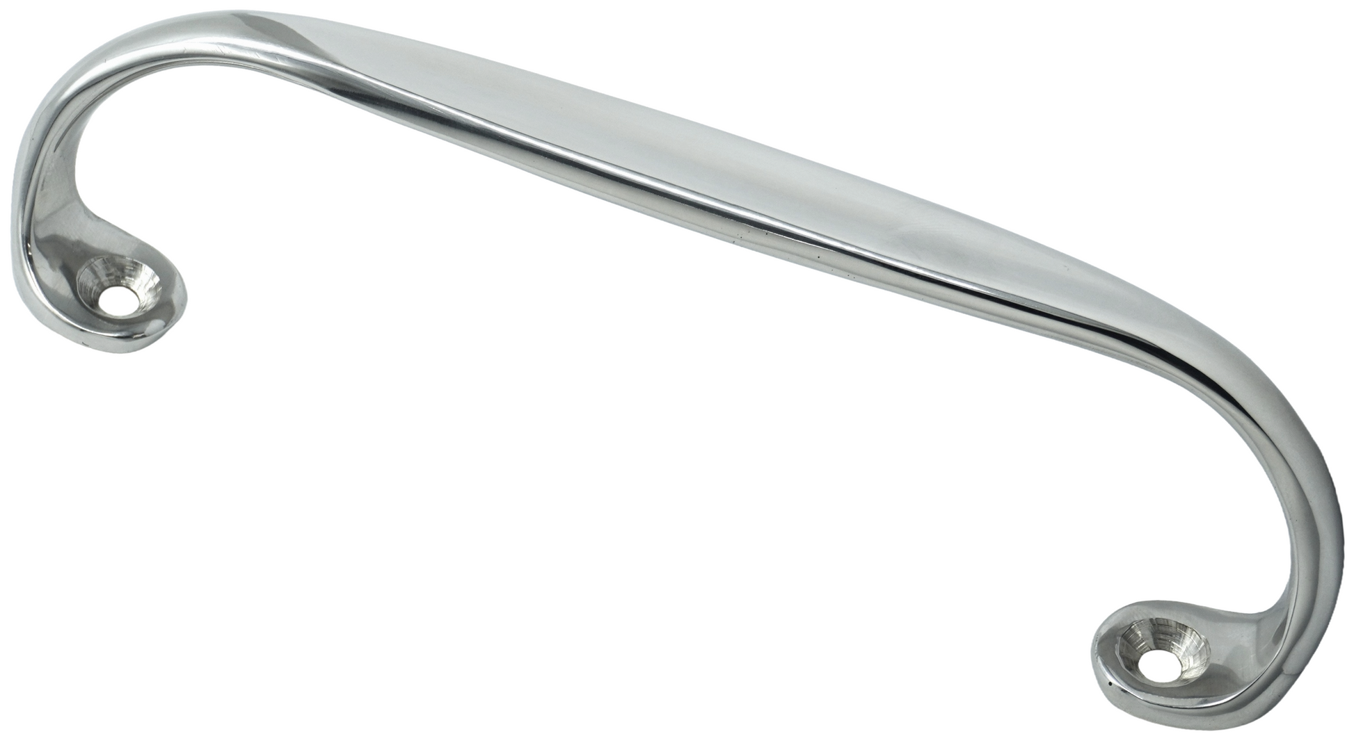stainless steel handle on white background