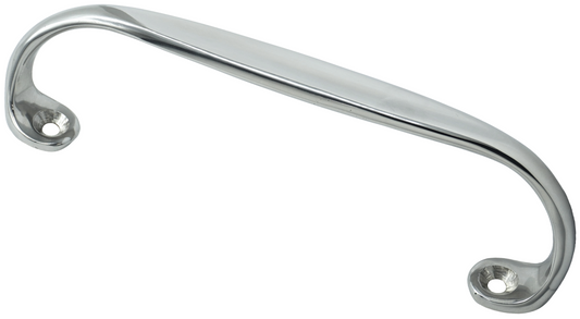 stainless steel handle on white background