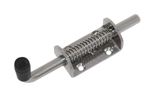 Metal spring mechanism on a white background