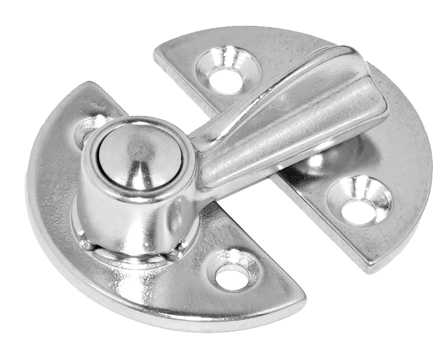 Metal latch on a white background