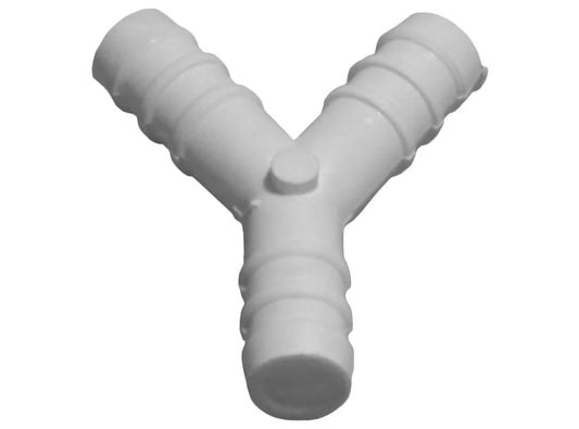 white Y connector 